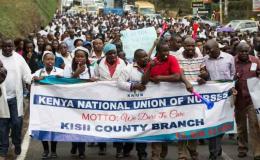 File Image of Nurses strike in Kenya.